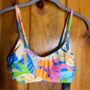Wild Fable Tropical Print Bralette Bikini Top